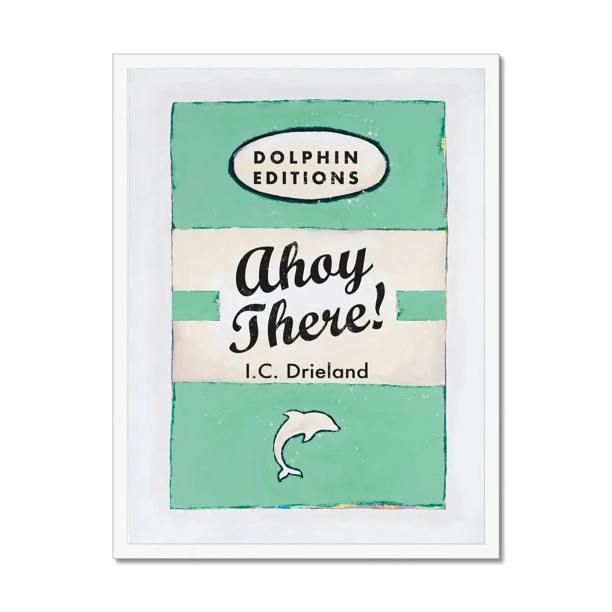 Vintage Book Art - Ahoy There! - Framed - Beach House Art