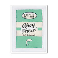 Vintage Book Art - Ahoy There! - Framed - Beach House Art