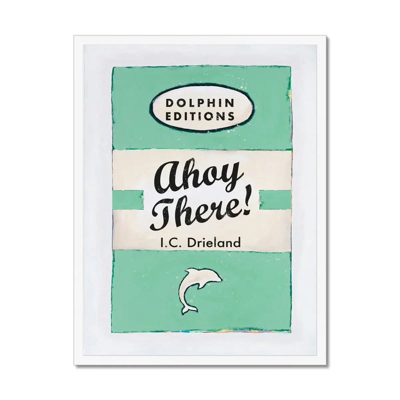 Vintage Book Art - Ahoy There! - Framed - Beach House Art