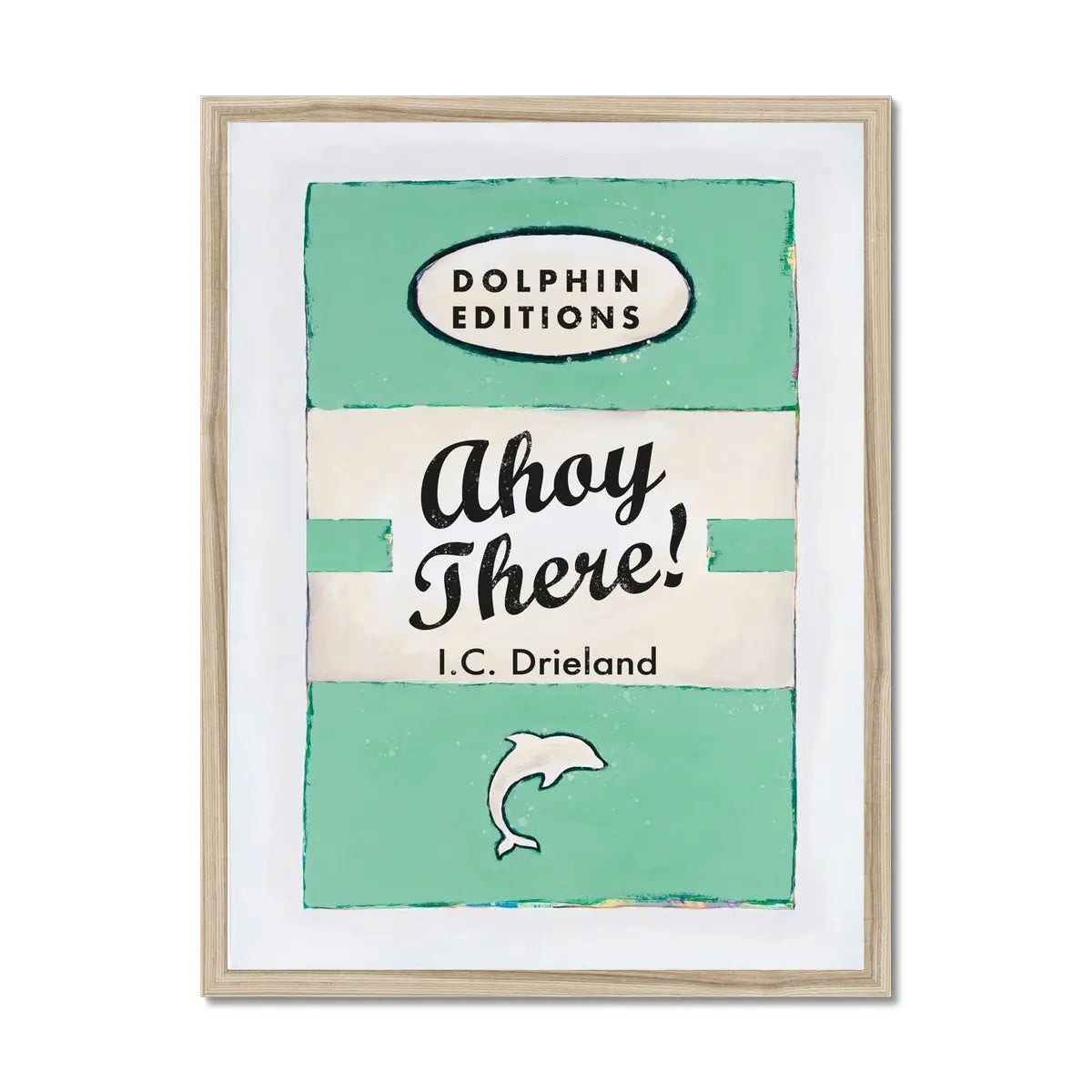 Vintage Book Art - Ahoy There! - Framed - Beach House Art