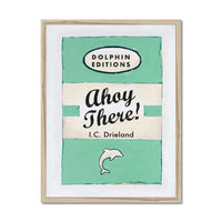 Vintage Book Art - Ahoy There! - Framed - Beach House Art