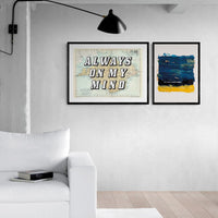 Always On My Mind (Isle of Wight Map) Vintage Map Art - Unframed - Beach House Art
