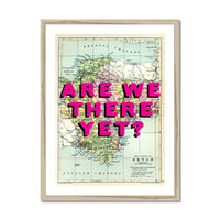 Are We There Yet? (Devon Map) Vintage Map Art - Framed - Beach House Art