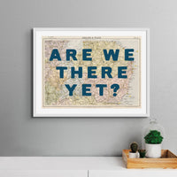 Are We There Yet? (East Anglia Map) Vintage Map Art - Framed - Beach House Art