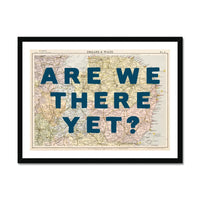 Are We There Yet? (East Anglia Map) Vintage Map Art - Framed - Beach House Art