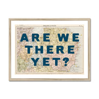Are We There Yet? (East Anglia Map) Vintage Map Art - Framed - Beach House Art