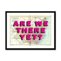 Are We There Yet? (Suffolk Map) Vintage Map Art - Framed - Beach House Art
