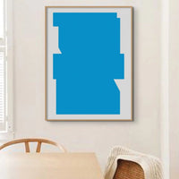 Bauhaus Blue. Bauhaus Art Print - Unframed - Beach House Art