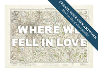 Custom Map Print of Birmingham | Personalised Map Print | Map Wall Art in White Hand Drawn Font - Framed Wall Art