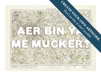 Custom Map Print of Birmingham | Personalised Map Print | Map Wall Art in White Hand Drawn Font - Framed Wall Art