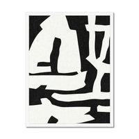 Black Abstract Coast No 1 - Framed Print Wall Art 45.00 Beach House Art