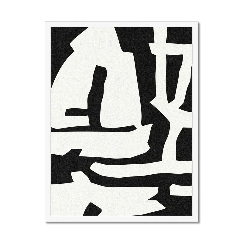 Black Abstract Coast No 1 - Framed Print Wall Art 45.00 Beach House Art