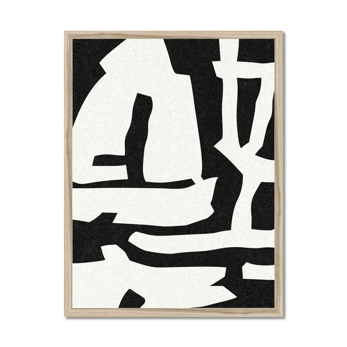 Black Abstract Coast No 1 - Framed Print Wall Art 45.00 Beach House Art