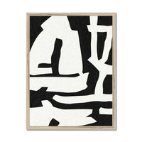 Black Abstract Coast No 1 - Framed Print Wall Art 45.00 Beach House Art