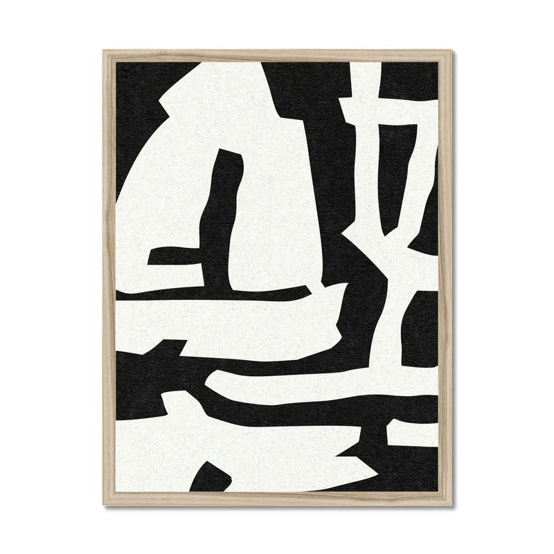 Black Abstract Coast No 1 - Framed Print Wall Art 45.00 Beach House Art