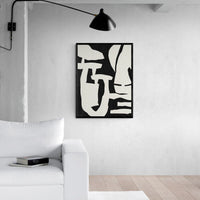 Black Abstract Coast No 2 - Unframed Print Wall Art 18.00 Beach House Art
