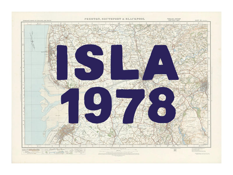 Blackpool Personalised Map Print | Custom Map of Blackpool | Navy Hand Drawn Font - Unframed Wall Art