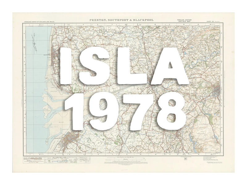 Blackpool Personalised Map Print | Custom Map of Blackpool | White Hand Drawn Font - Unframed Wall Art