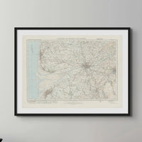 Blackpool Vintage Map Print | Map Print of Blackpool - Unframed Wall Art