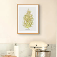 Check out this framed botanical art print featuring a fern print of Blechnum Orientale. It's a beautiful piece to add to any collection.
