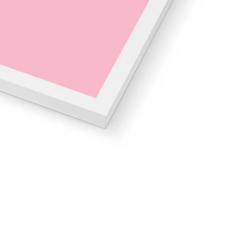 Bonjour Beaches (Pink) Word Art Print - Framed - Beach House Art