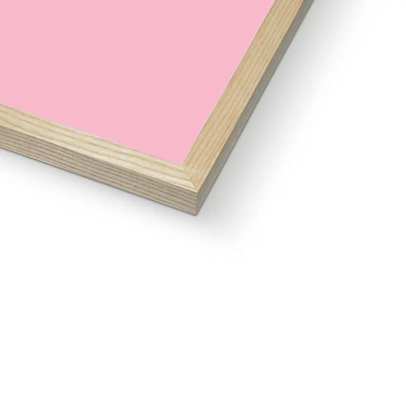Bonjour Beaches (Pink) Word Art Print - Framed - Beach House Art
