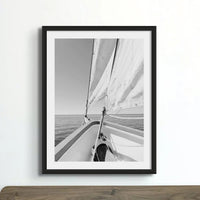 Bow Horizon (Black & White Photography) - Unframed - Beach House Art