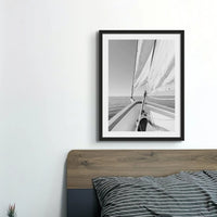 Bow Horizon (Black & White Photography) - Unframed - Beach House Art