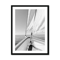 Bow Horizon (Black & White Photography) - Framed - Beach House Art