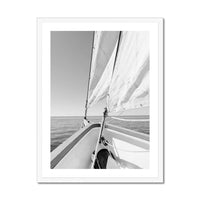Bow Horizon (Black & White Photography) - Framed - Beach House Art