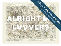 Custom Map prints of Bristol & Bath | Personalised Map Print | Map print in white font - Unframed wall art