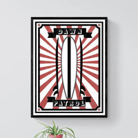 Dawn Patrol (Graphic Wall Art) - Unframed - Beach House Art