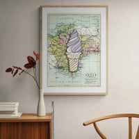 Devon Ice Cream (Devon Map) Vintage Map Art - Unframed - Beach House Art
