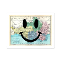 Dorset Makes Me Happy (Dorset Map) Vintage Map Art - Unframed - Beach House Art