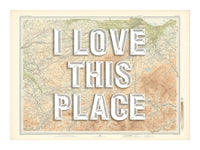 Edinburgh Personalised Map Print | Custom Map of Edinburgh | White Vintage Font - Unframed Wall Art 
