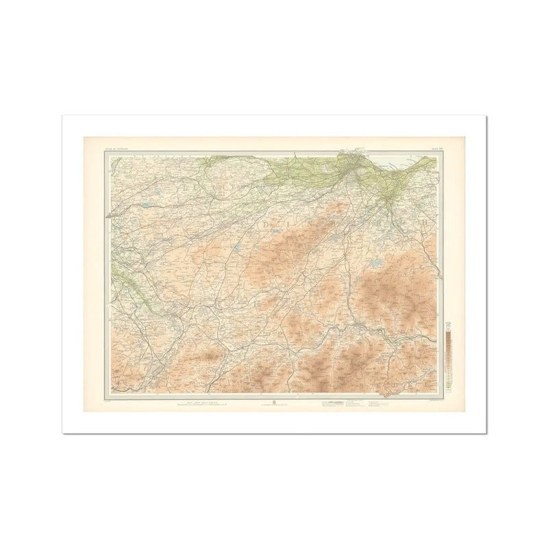 Edinburgh Vintage Map Print | Custom Map Print of Edinburgh - Unframed Wall Art