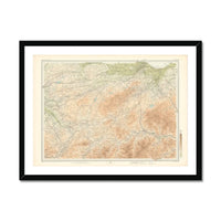 Edinburgh Vintage Map Print | Custom Map Print of Edinburgh - Framed Wall Art