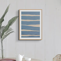 Estuary Ripples - Abstract Line Art - Modern Coastal Art - Unframed Wave Wall Art 
