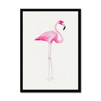 Flamingo Print No 1 (Flamingo Wall Art) - Framed