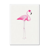 Flamingo Print No 1 (Flamingo Wall Art) - Framed