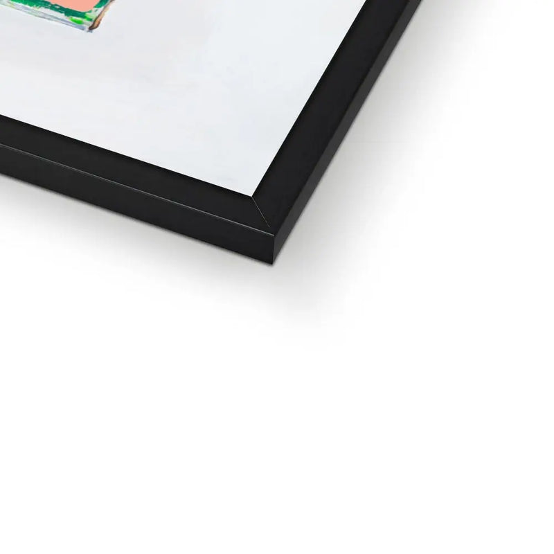 Vintage Book Cover Art Print titled "Get Me to the Beach" in peach colour and framed.