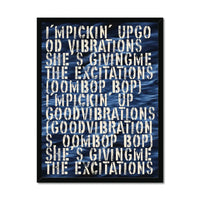 Good Vibrations No 1: Typography Art Print - Framed - Beach House Art