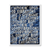 Good Vibrations No 1: Typography Art Print - Framed - Beach House Art