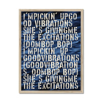 Good Vibrations No 1: Typography Art Print - Framed - Beach House Art