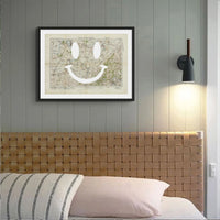 Henley Makes Me Smile (Map of Henley) Vintage Map Art - Framed - Beach House Art