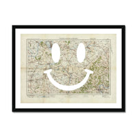 Henley Makes Me Smile (Map of Henley) Vintage Map Art - Framed - Beach House Art