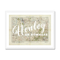 Henley or Nowhere (Map of Henley) Vintage Map Art - Framed - Beach House Art