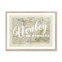 Henley or Nowhere (Map of Henley) Vintage Map Art - Framed - Beach House Art