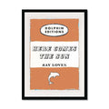 Here Comes the Sun (Orange) Vintage Book Cover Art Print - Framed