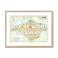 vintage map art print of the Isle of Wight. Check out the IOW or Nowhere White Edition, in a framed version.